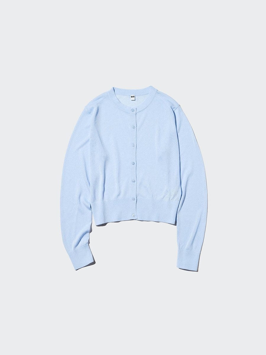 ユニクロのシアークルーネックショートカーディガン