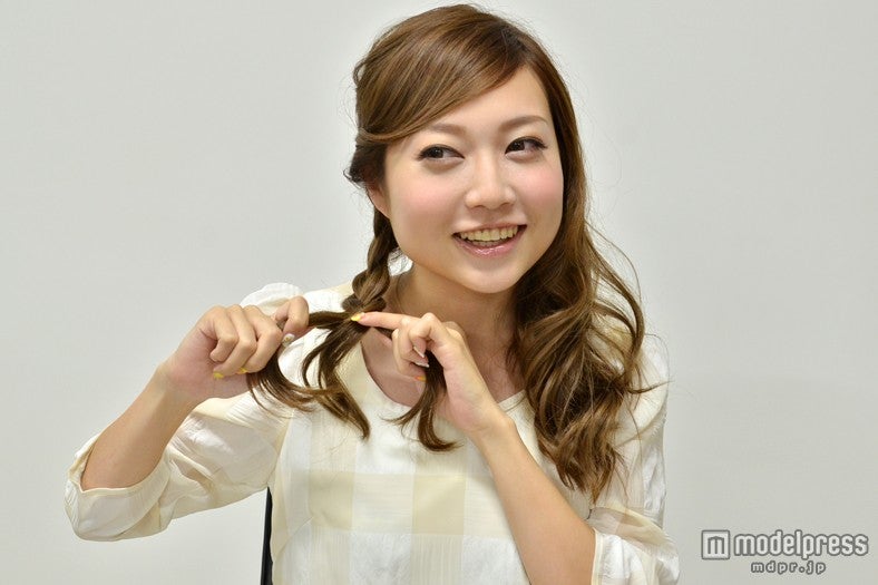 2．毛先まで編む