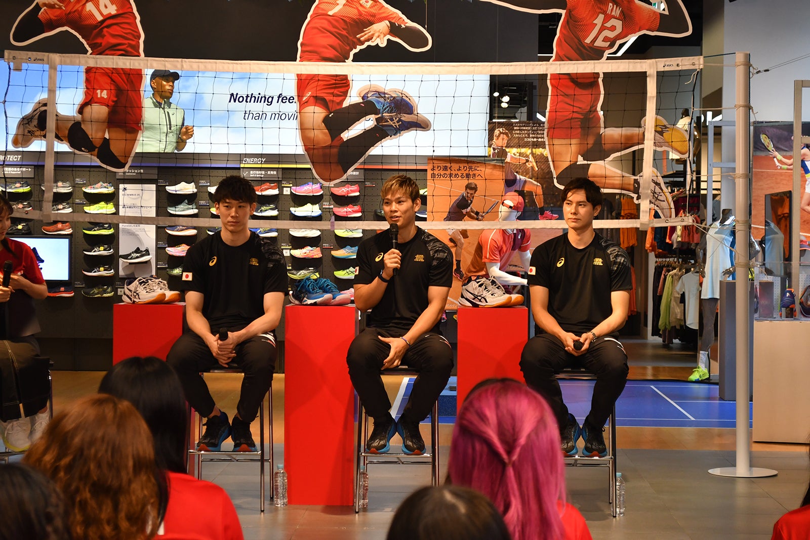石川祐希選手、西田有志選手、高橋藍選手（提供写真）
