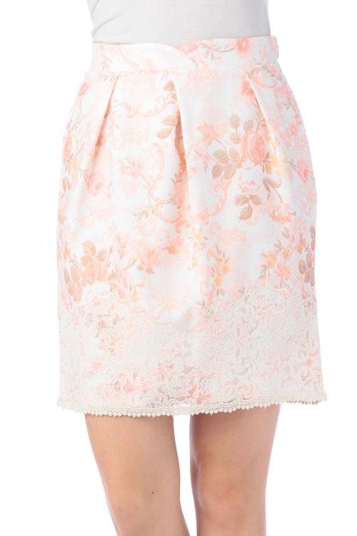 裾レース花柄スカート「JugeETTA」9,072円（税込)