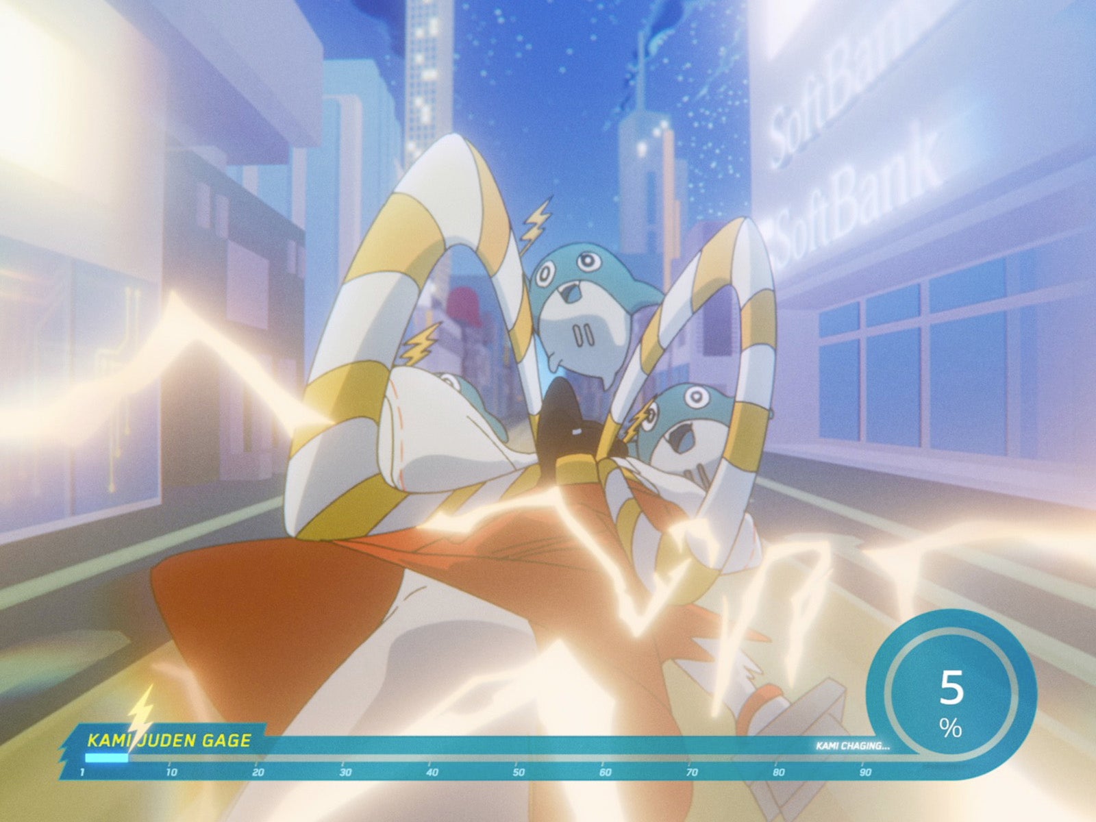 ソフトバンク新CM「神ジューデンガール」篇より（提供写真）