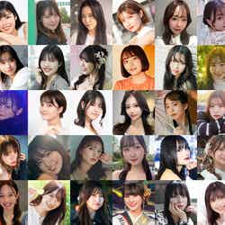 「MISS OF MISS CAMPUS QUEEN CONTEST 2024」準々決勝進出者40人※左上からエントリー番号順（提供写真）