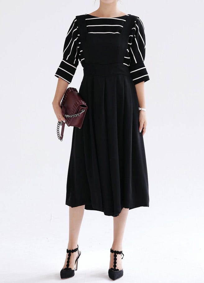 ディープカラーワイドタックサロペット・全3色「DHOLIC」6,933円(税込)/画像提供:DHOLIC