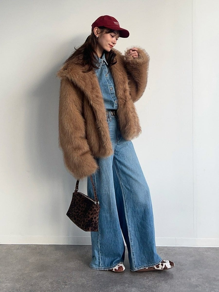 ワイドデニムのコーデ5