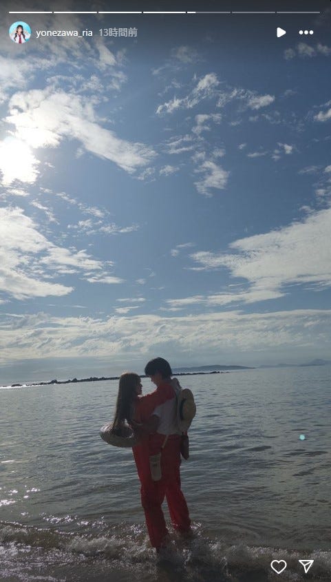 米澤りあInstagramストーリーズより