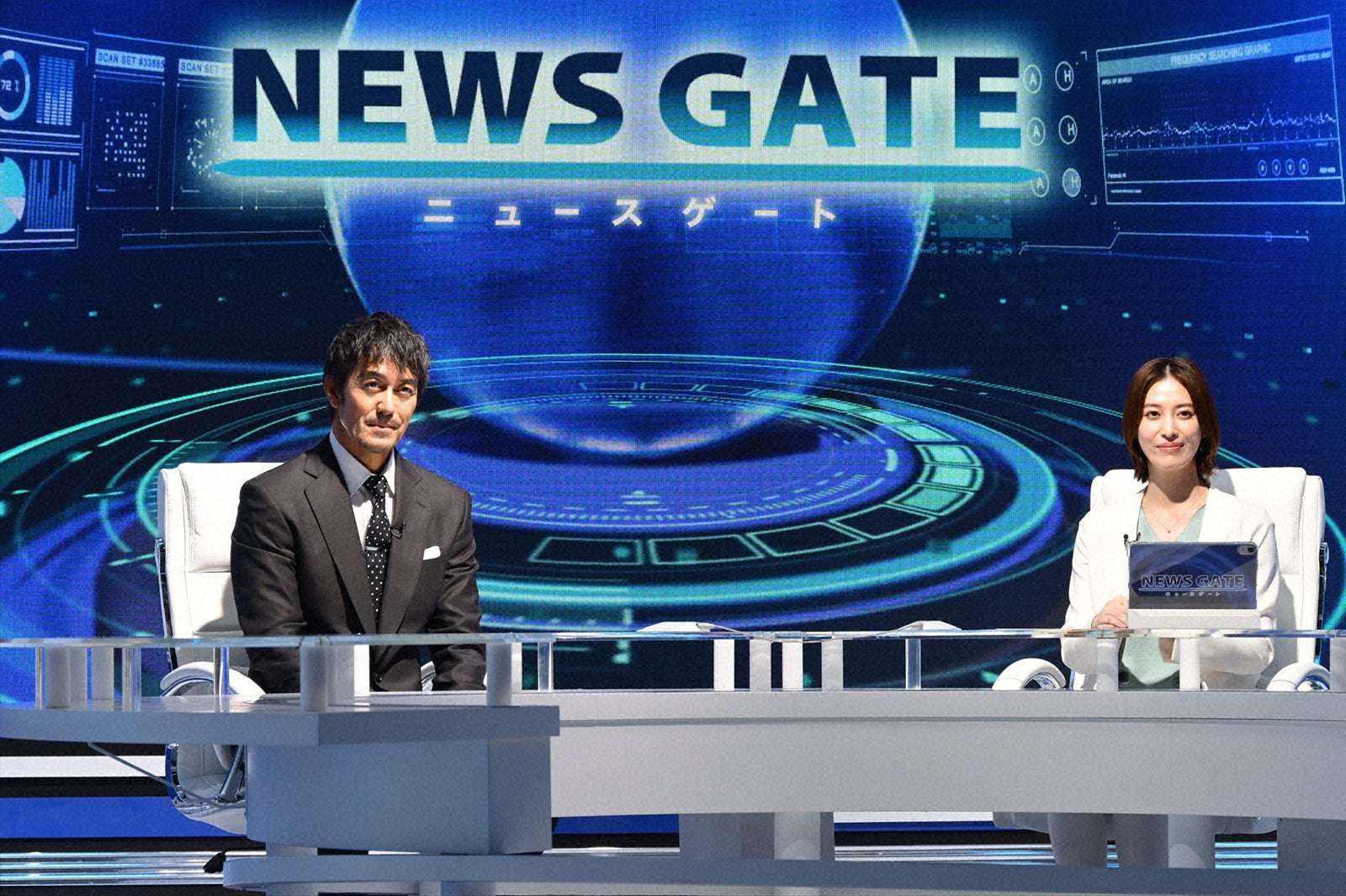 阿部寛、月城かなと「キャスター」第3話（C）TBS