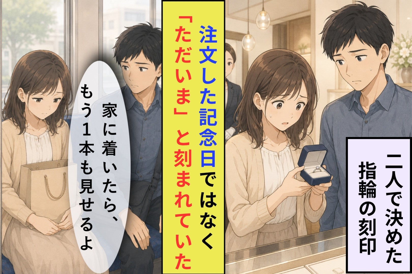 私の結婚指輪に「ただいま」、刻印を変えた夫が見せたもう１つの指輪
