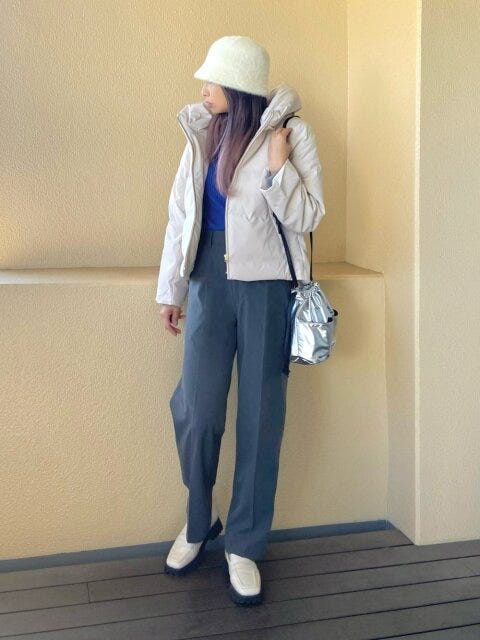 大人のワイドパンツコーデ