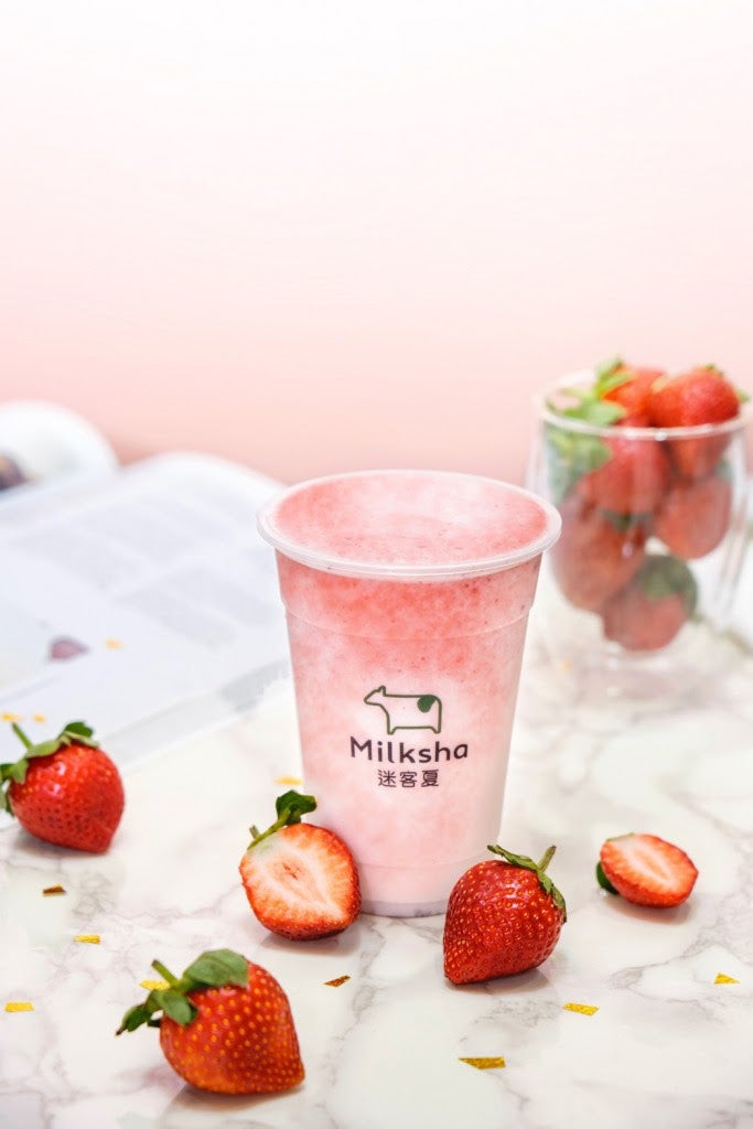 日本限定メニュー「フレッシュいちごミルク」／画像提供：MILKSHOP JAPAN