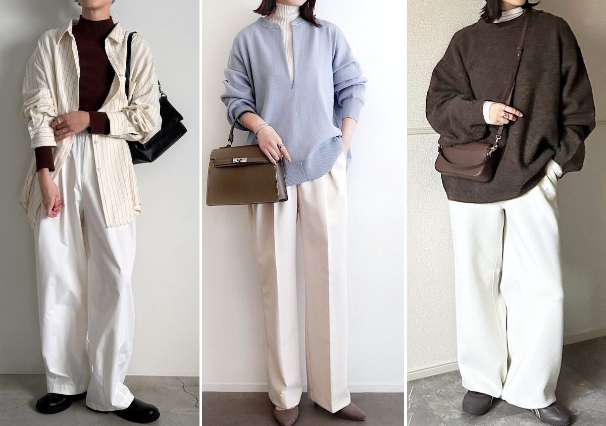 爽やか「白パンツ」で防寒しながら季節を先取り！真似して垢抜ける♡冬から春のシフトコーデ