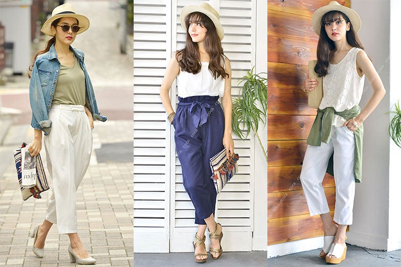 「テーパードパンツ」なら脚が細く長ーく見える！