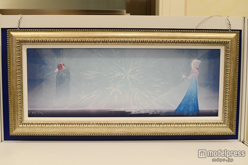 オークション出展品／アナと雪の女王　Brittney Lee デザイン、限定額縁入りアート／ディズニーファンイベント「D23 Expo Japan 2015」