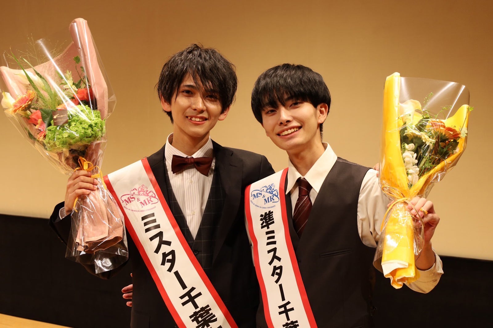 「ミスター千葉大」グランプリの芝田敦史さん、「ミスター千葉大」準グランプリの八幡昂瑶さん（提供写真）