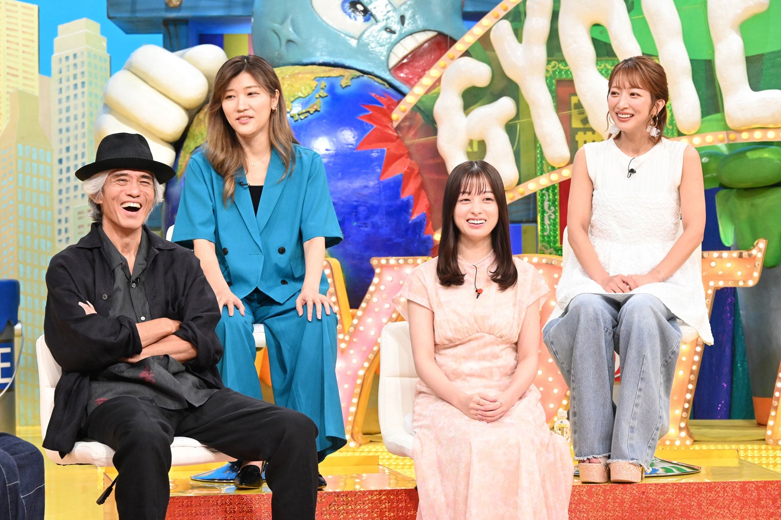 （左から）佐藤浩市、ヒコロヒー、橋本環奈、辻希美（C）日本テレビ