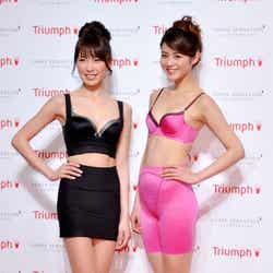 2012トリンプ・イメージガール(写真左から)金田彩菜、田辺岬