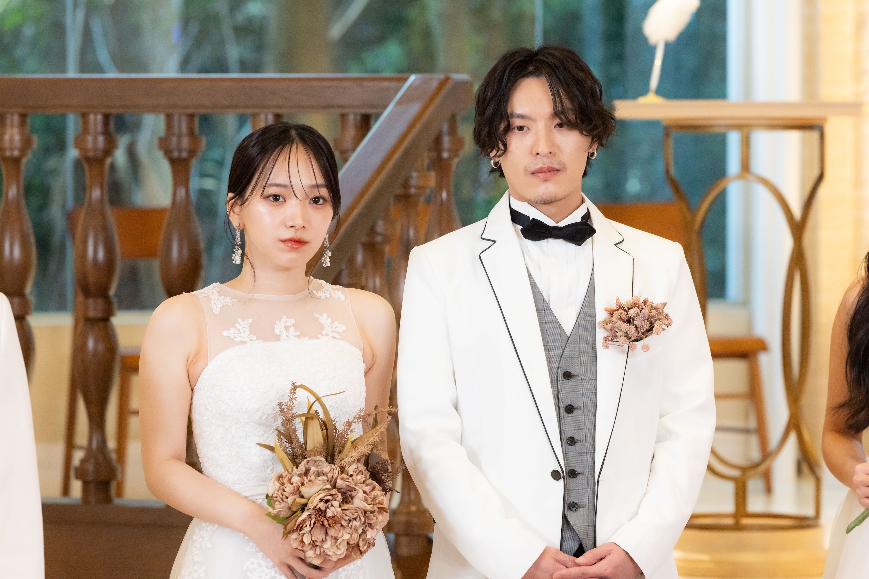 かおこ、大野くん「ウェディングウォーズ」（C）AbemaTV, Inc.