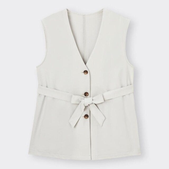 GU　着こなしパターン　6種　たむ　イラスト　ベルテッドジレ