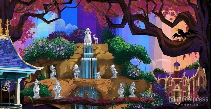 「東京ディズニーセレブレーションホテル:ウィッシュ」ゲストサービス裏のアート(C)Disney