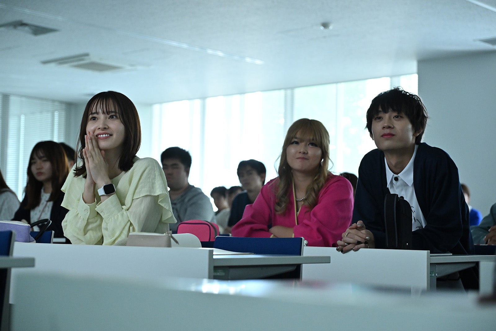 飯沼愛、箭内夢菜、水沢林太郎「マイ・セカンド・アオハル」第2話より（C）TBS