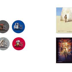 ステッカー(ランダム8種)税込660円、ミニキャンバス(全3種)税込各935円(C)& TM Lucasfilm Ltd.