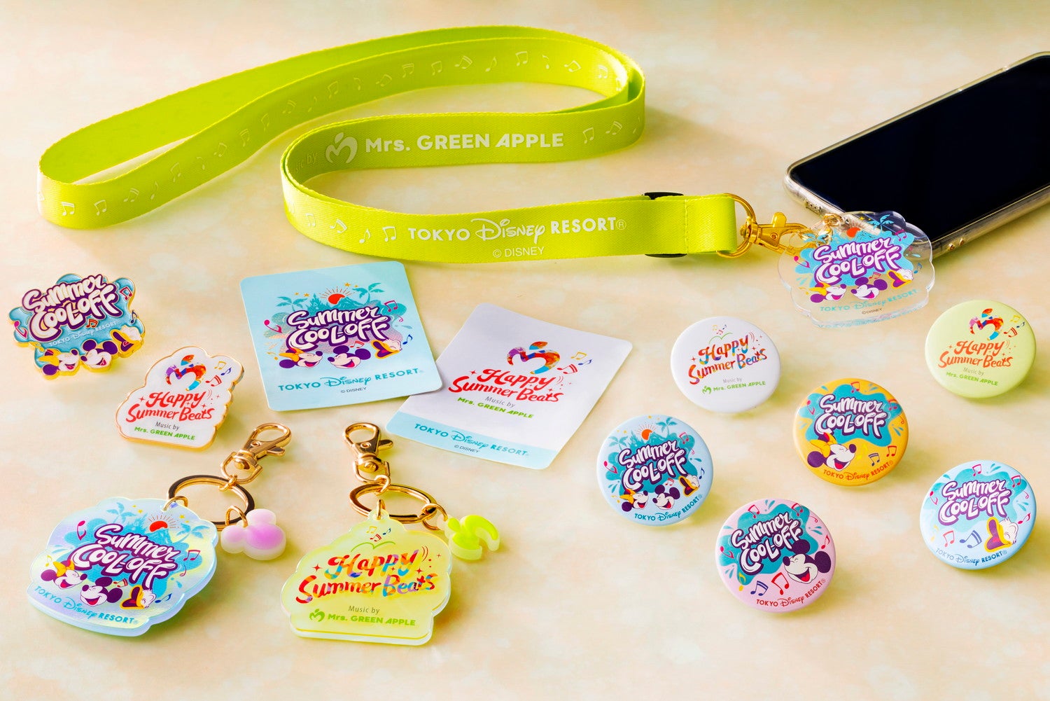 Mrs. GREEN APPLE ディズニー　　スマートフォンアクセサリ－4点 ディズニー Mrs GREEN APPLE サマークールオフ ミセス コラボ
