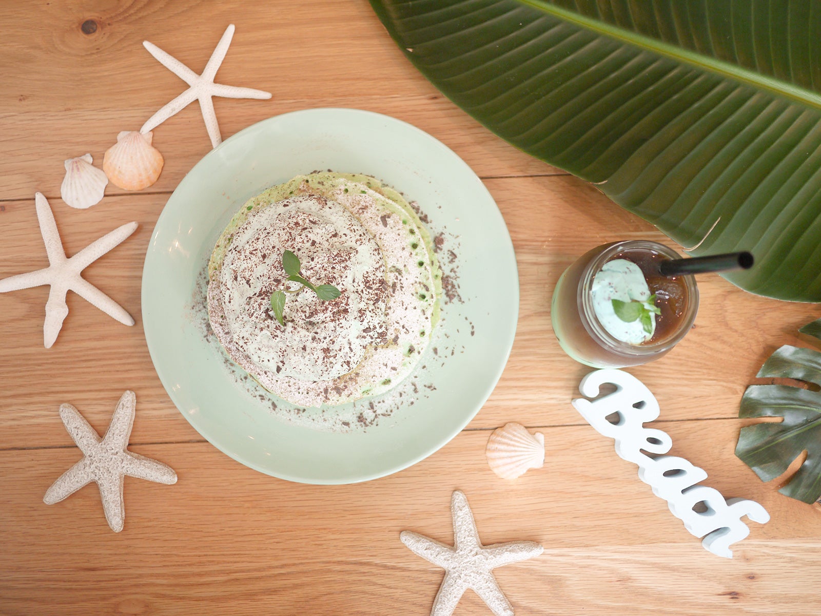 チョコミントパンケーキ／画像提供：シナモンズレストラン