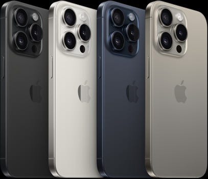 「iPhone 15 Pro」/Appleより