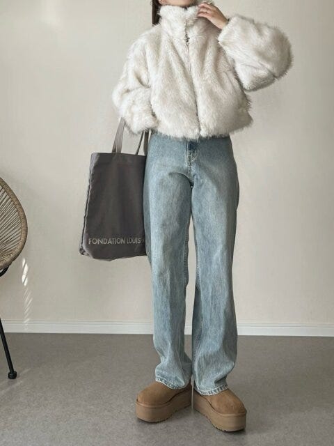 2025冬おすすめ大人女性ファーアウターカジュアルコーデ