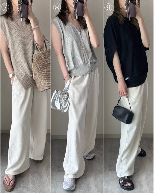 ユニクロ スウェットワイドパンツ コーデ ユニクロのスウェットワイドパンツコーデ3