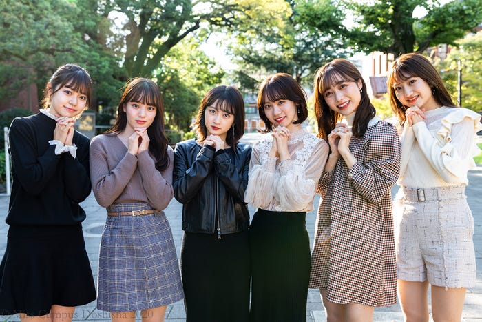 「Miss Campus Doshisha2020」ファイナリスト(左から)木原渚、山田千加、廣田佳菜子、川原千里、志賀可奈子、華山友希(提供写真)