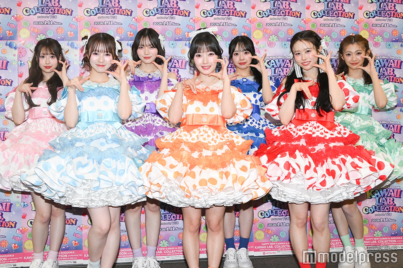 CUTIE STREET／（左から）桜庭遥花、梅田みゆ、真鍋凪咲、川本笑瑠、増田彩乃、佐野愛花、板倉可奈※古澤里紗は欠席（C）モデルプレス