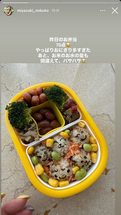 宮崎宣子Instagramストーリーズより
