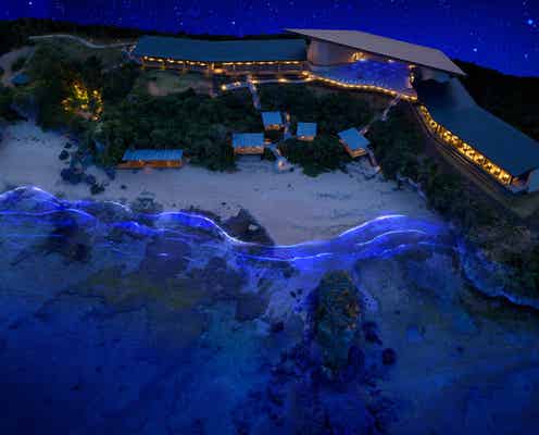 沖縄「星野リゾート バンタカフェ」で夜の海が輝く冬イルミネーション開催