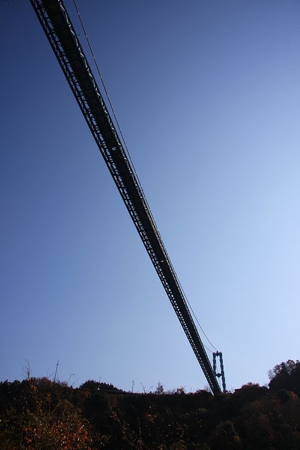 高さ100メートルからのバンジージャンプはスリル満点／photo by IbaGeo