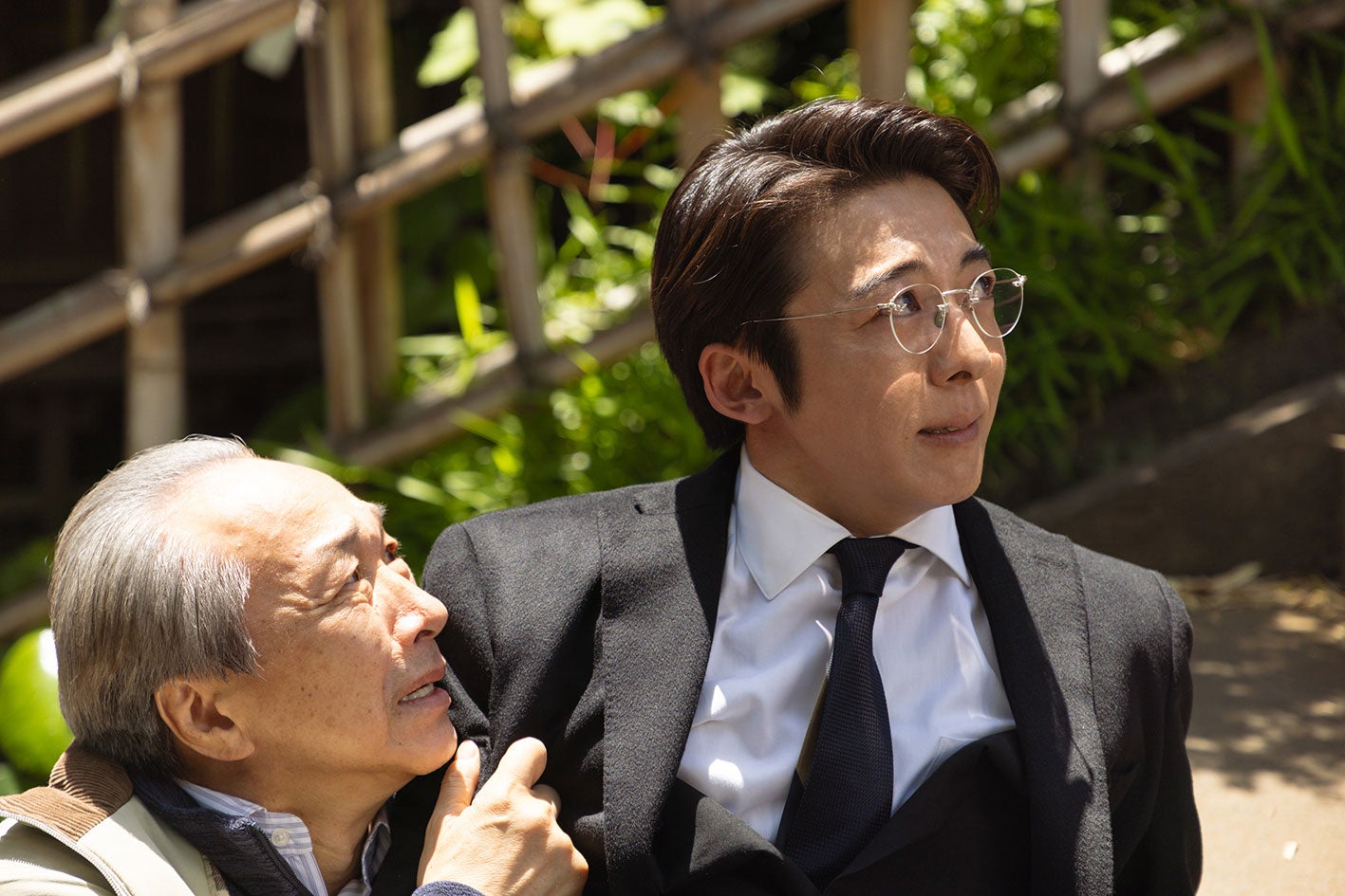 小日向文世、高橋一生「リボーン ～最後のヒーロー～」第9話（C）テレビ朝日