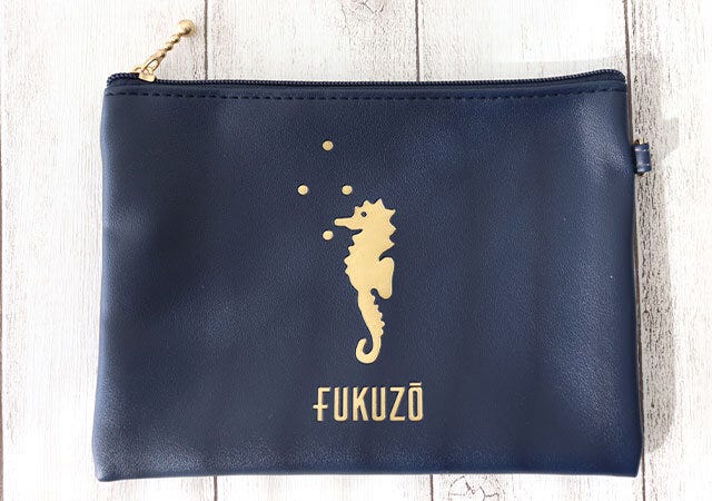 宝島社付録素敵なあの人1月号のフクゾーのストラップつきレザー調ポーチセット6