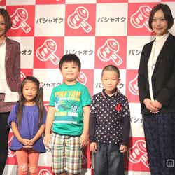 「パシャオク 子どもの夢応援プロジェクト」発足記者会見に出席したガルネク千紗(左)