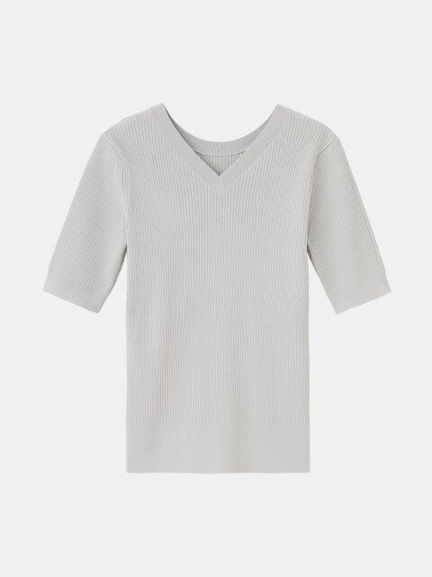 PLST UVカットレーヨンブレンド2WAYセーター PLSTのUVカットレーヨンブレンド2WAYセーター