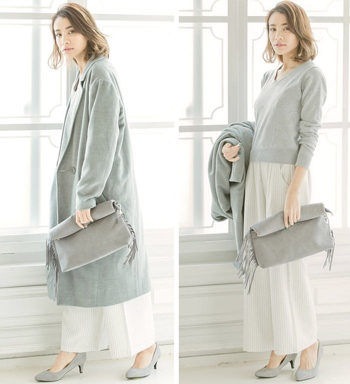 ピンストライプタックワイドパンツ「Re:EDIT by GALSTAR」2,398円(税込)/画像提供:Re:EDIT by GALSTAR