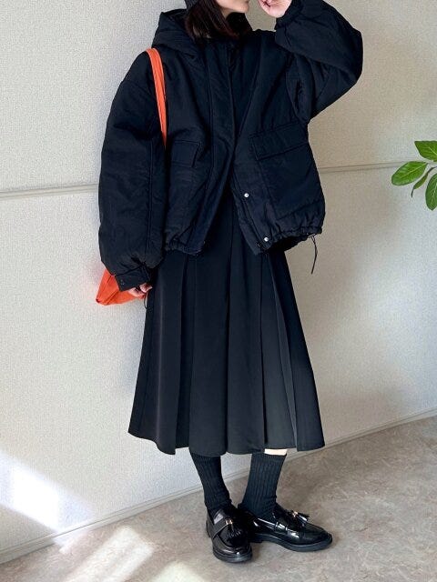 GUドレープキュロッツ GUドレープキュロッツとブルゾンのアクティブコーデ