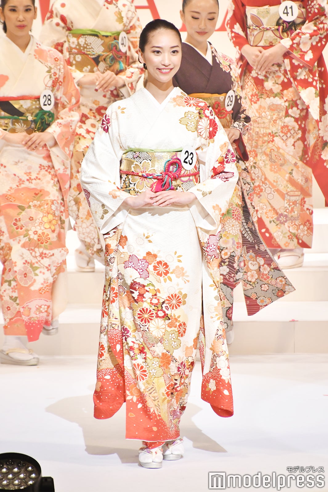 着物審査の様子／「2020ミス・インターナショナル日本代表選出大会」（C）モデルプレス