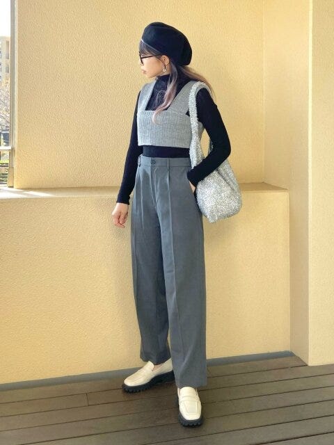 冬のモノトーンコーデ