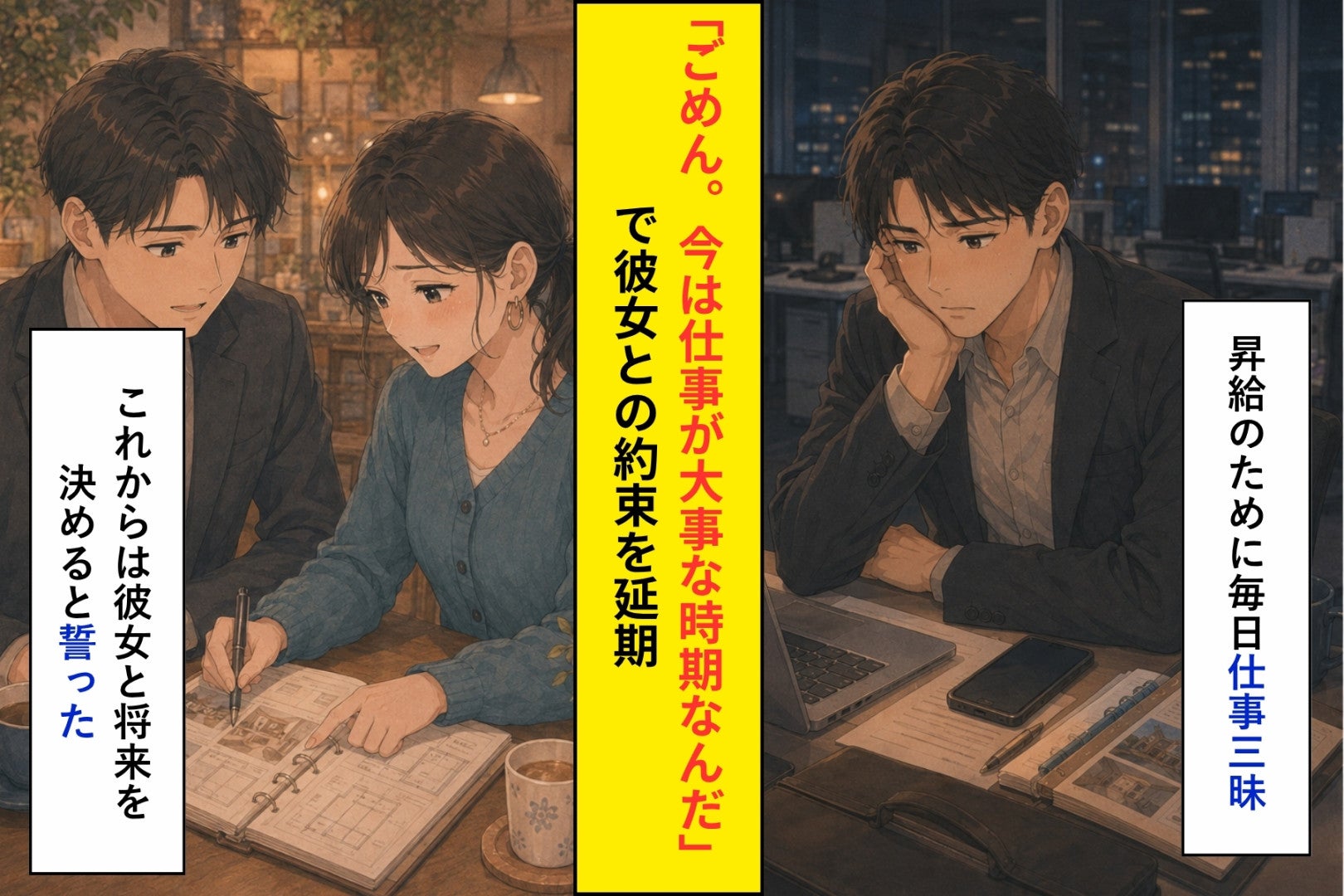 昇進を言えずにいた俺が、彼女に呼び出された席でようやく開いた手帳