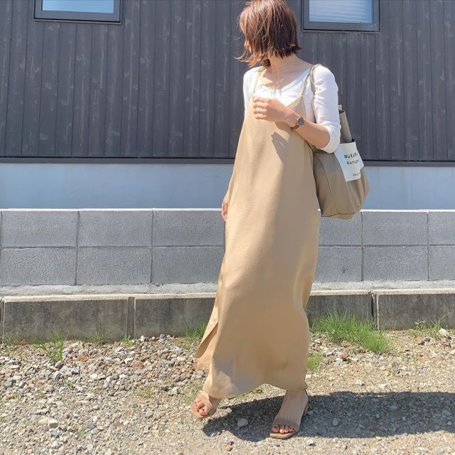 Gu ラクチン 高見え 着痩せが叶うキャミワンピースコーデ モデルプレス Gu ラクチン 高見え 着痩せが叶うキャミワンピースコーデ モデルプレス