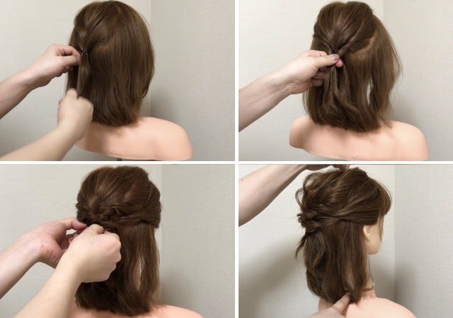 伸ばしかけヘアにも使える ミディアムヘアさん向けの簡単 時短今っぽアレンジ モデルプレス 伸ばしかけヘアにも使える ミディアムヘアさん向けの簡単 時短今っぽアレンジ モデルプレス