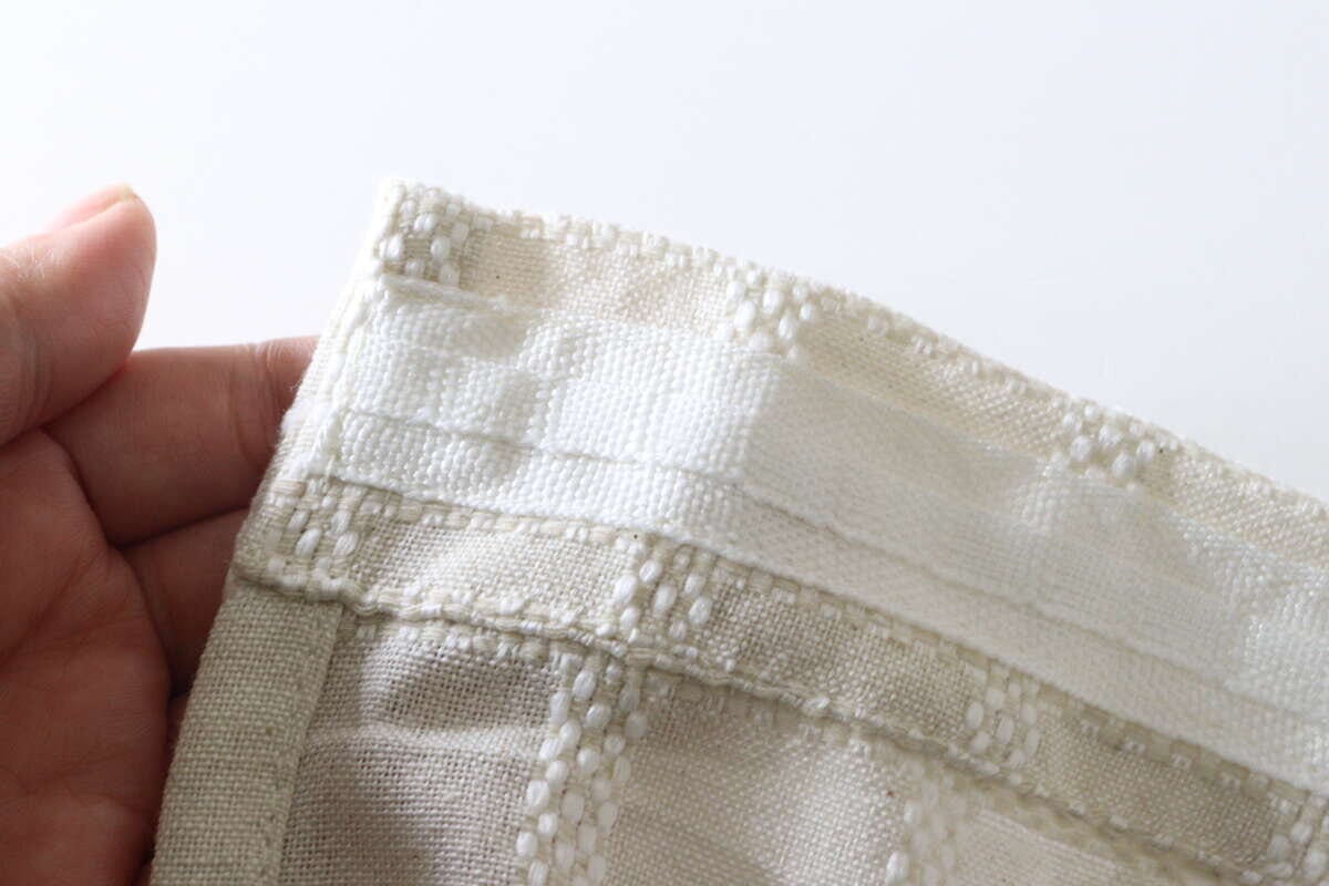 ナチュラルドビーカーテン（インド綿混、チェック）　仕様