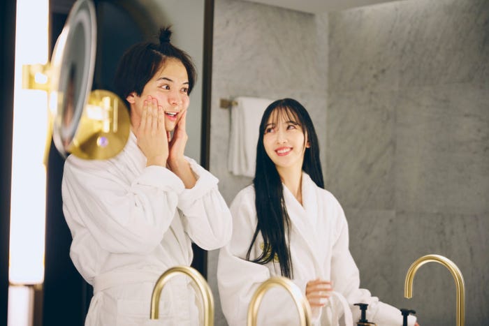 百瀬拓実、堀未央奈/「私たち結婚しました 5」(C)AbemaTV, Inc.