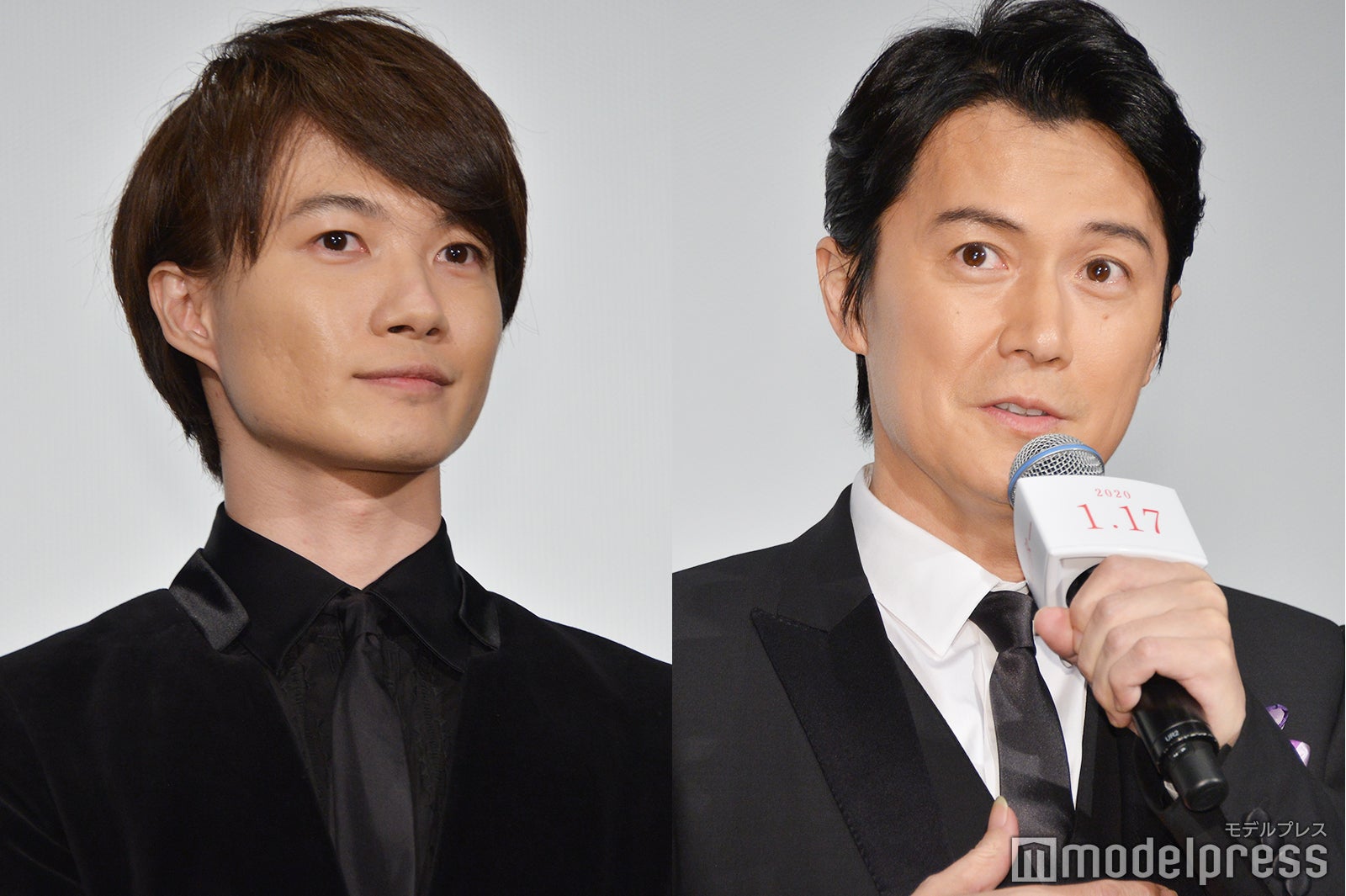 福山雅治（右）の高校時代役を演じた神木隆之介（左）（C）モデルプレス