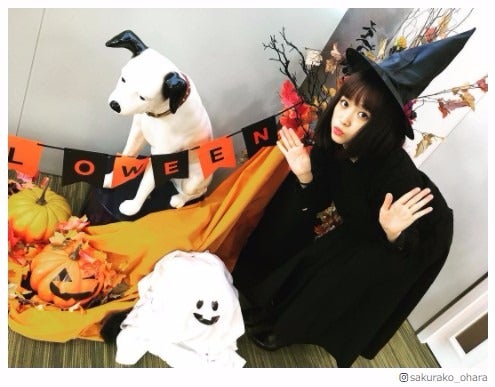 大原櫻子のハロウィンコスが可愛い「魔女だけど天使」「イタズラされたい」の声