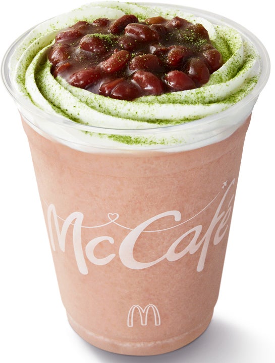 【マクドナルド新作メニュー】「あずきみるくフラッペ」まるで“飲む和菓子”の春色フラッペ